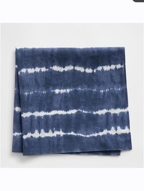 Gap Shibori Bandana 20"×20" Blue Whit Hair Scarf 100% Cotton